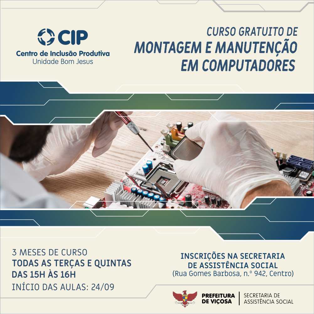 Prefeitura De Viçosa - Curso Gratuito De Montagem E Manutenção Em ...